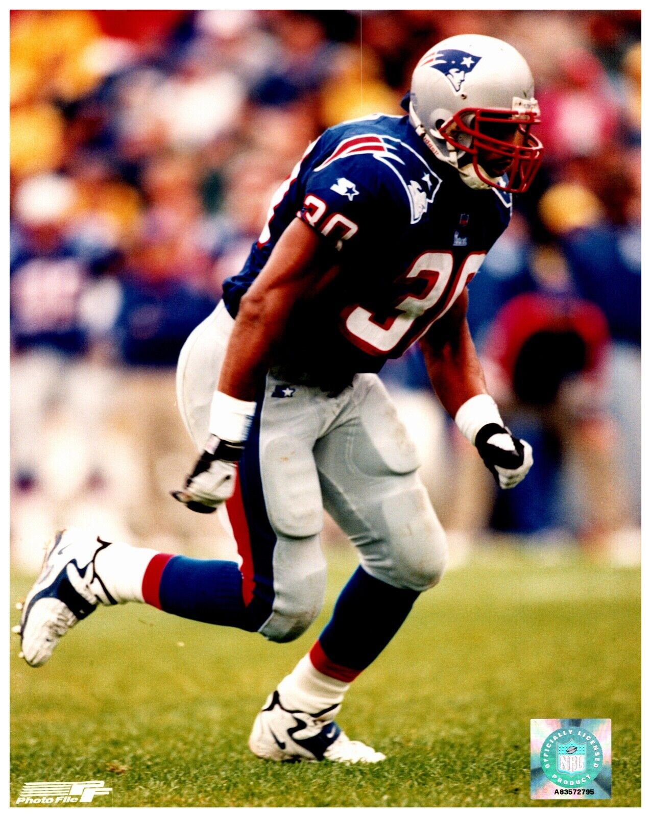 Tony Carter New England Patriots Photofile Unsigned 8x10 Hologram NFL Photo