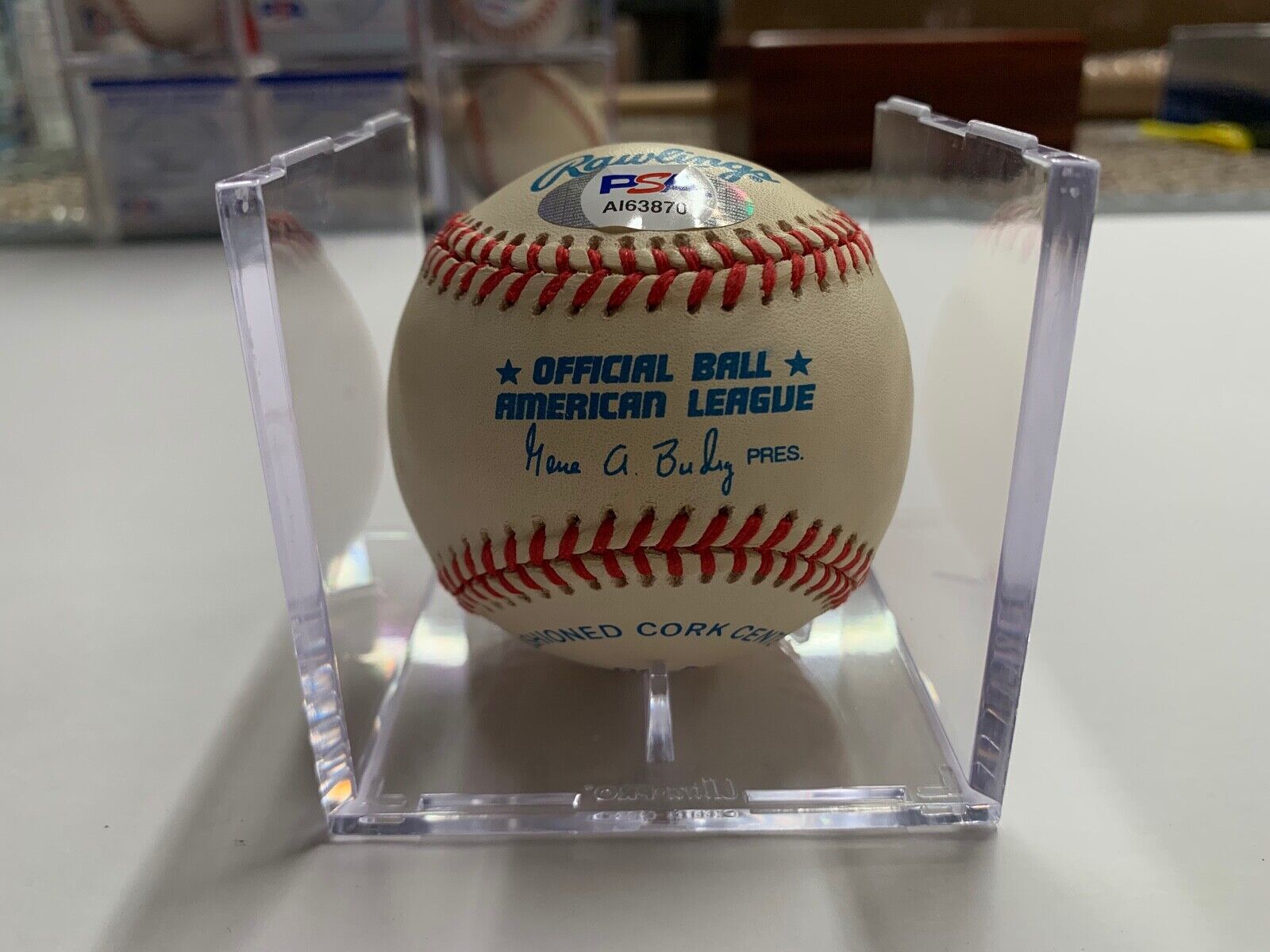 Tony LaRussa Autographed Rawlings Gene Budig Baseball PSA Certified AI63870 MLB