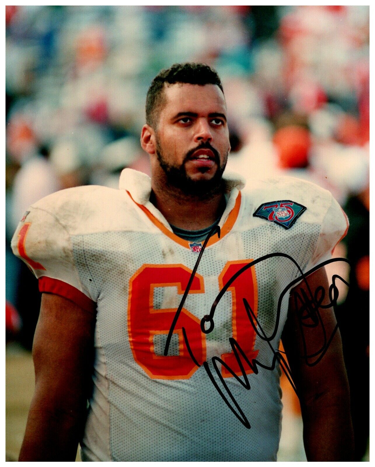 Tony Mayberry Tampa Bay Buccaneers Signed Autographed 8x10 Color Photo