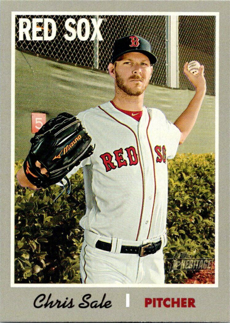 Topps Heritage 2019 Chris Sale Base and Chrome Card lot of 2
