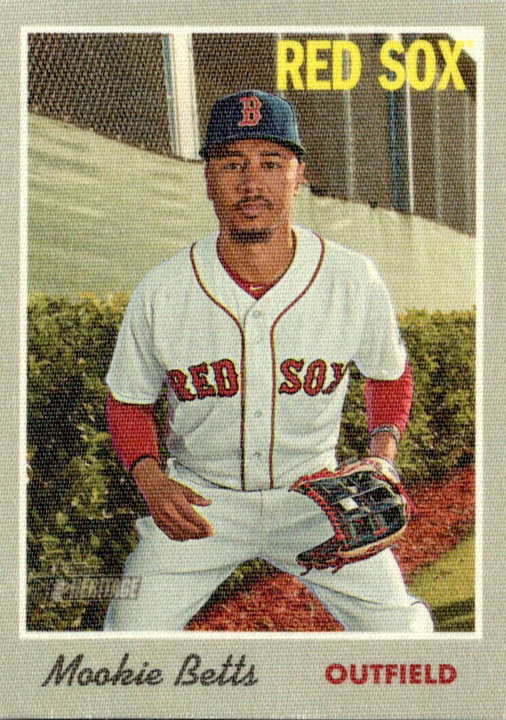 Topps Heritage 2019 Mookie Betts Sticker, Insert and Chrome Card lot of 3