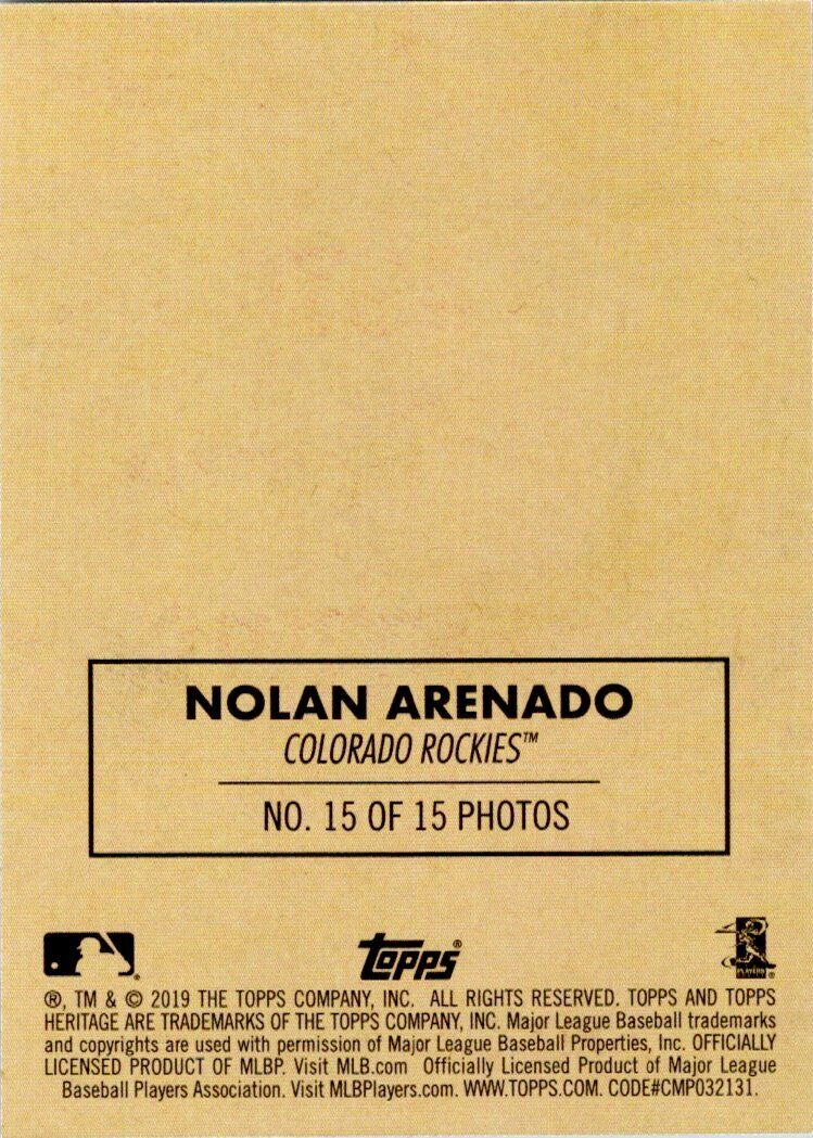 Topps Heritage 2019 Nolan Arenado Sticker Walmart lot of 2