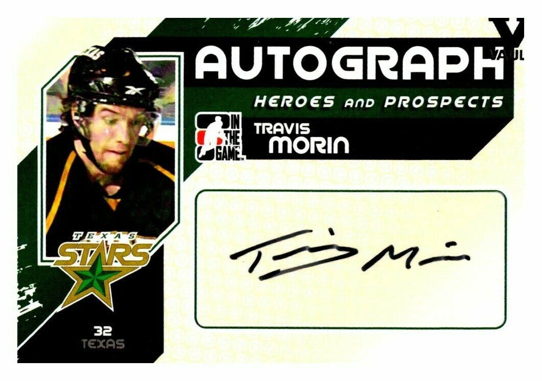 Travis Morin Heroes and Prospects AutoCard 2015/16 ING Vault 2011 Signed NM MT