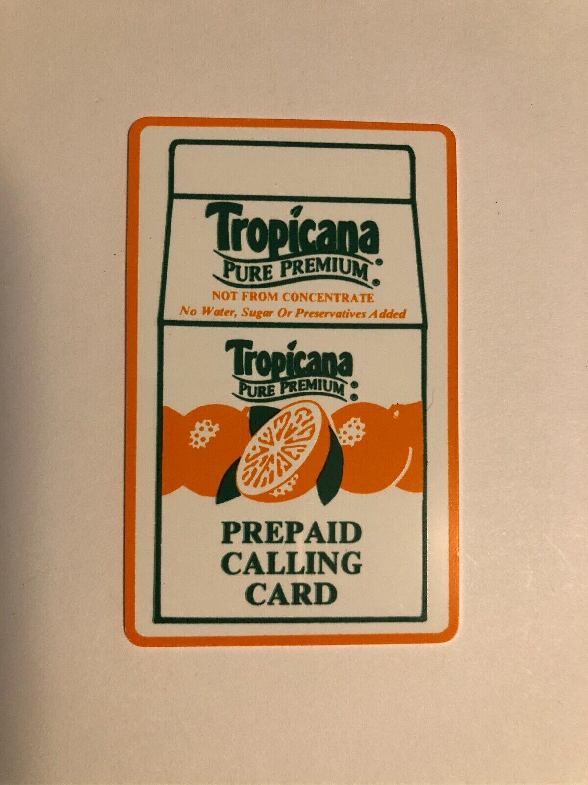 Tropicana Pure Premium Prepaid  Calling Card 10 Minutes LTD