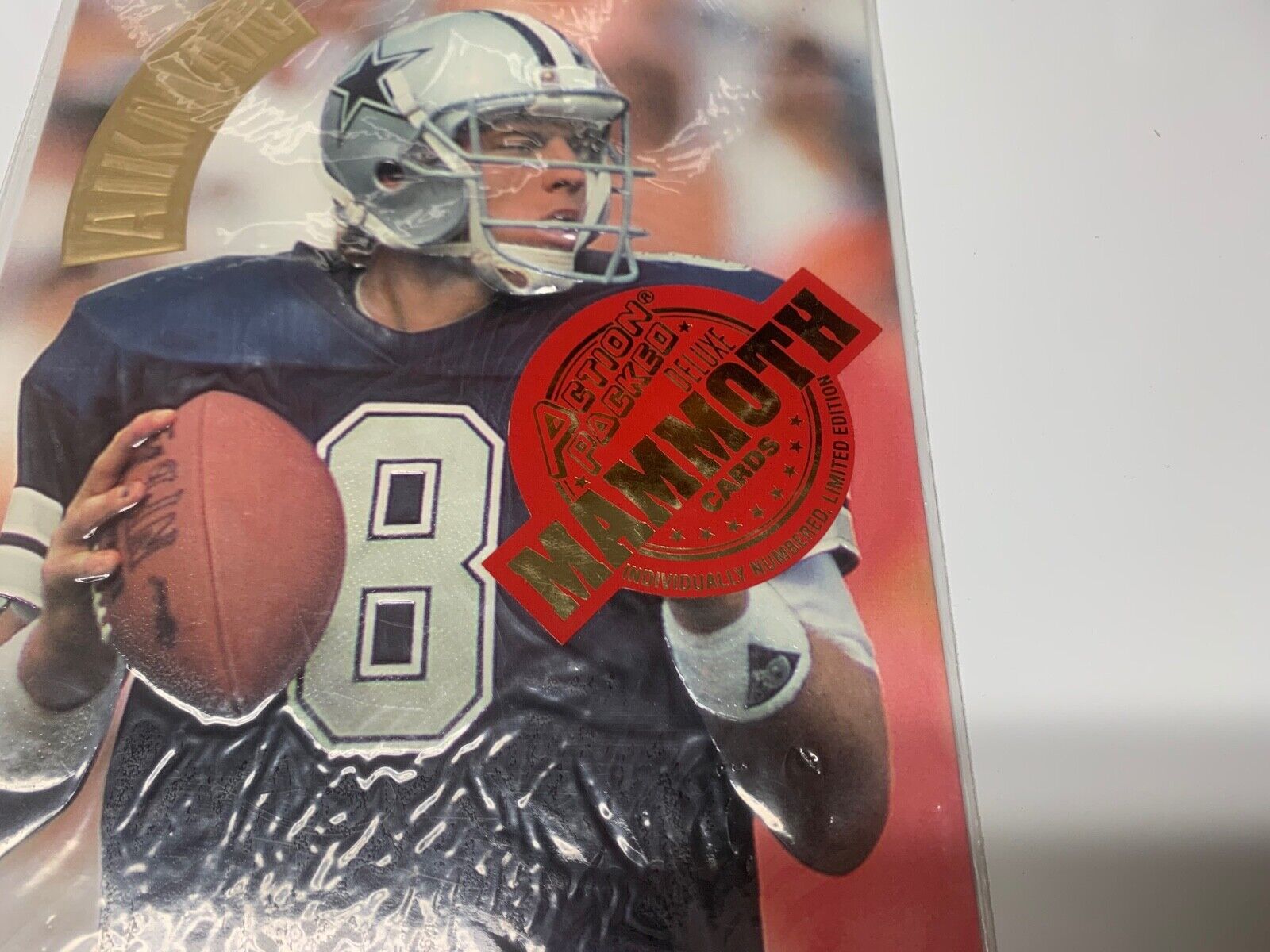 Troy Aikman 1994 Action Packed Mammoth Prototype USA Printed Card New in Pack