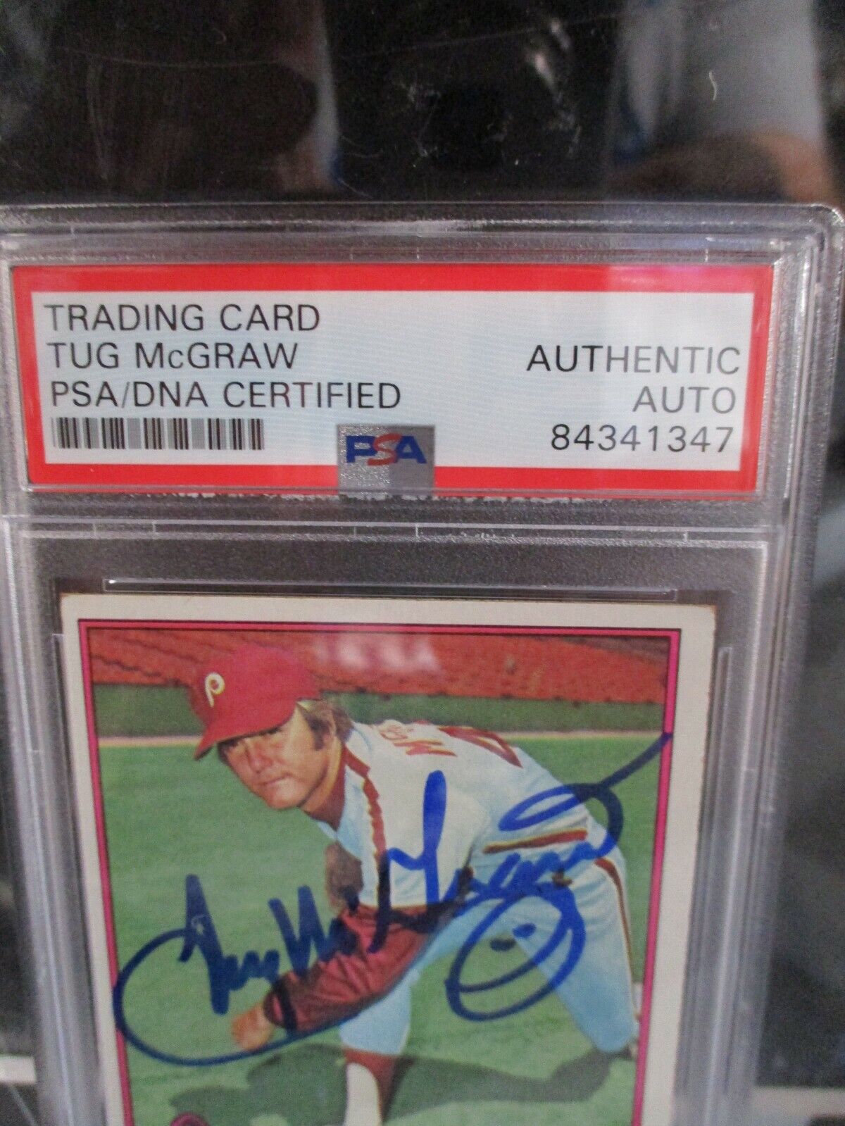 Tug McGraw 1976 Topps autographed card PSA SLABBED  84341347