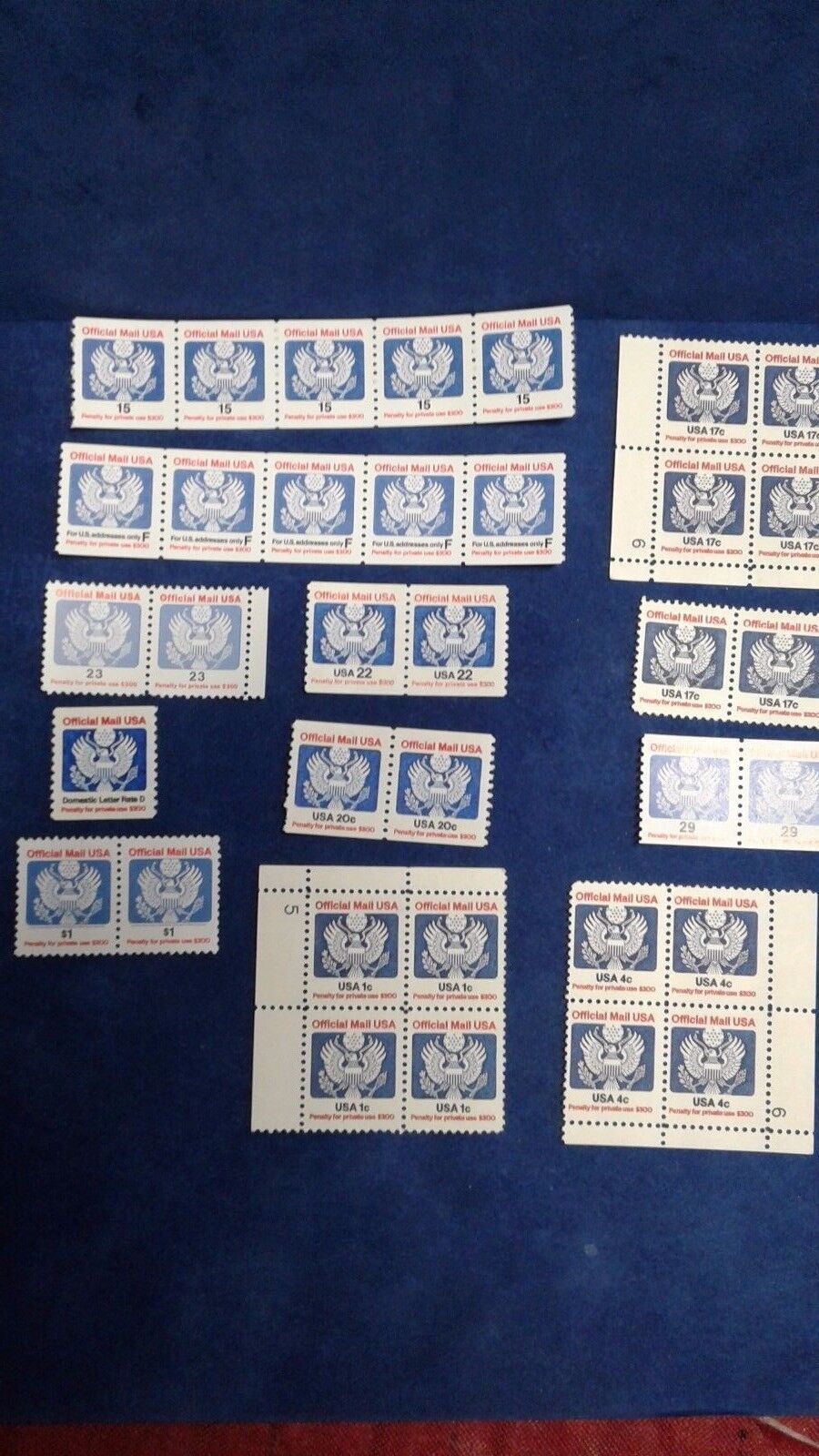 United States Government Stamps Unused lot of 47
