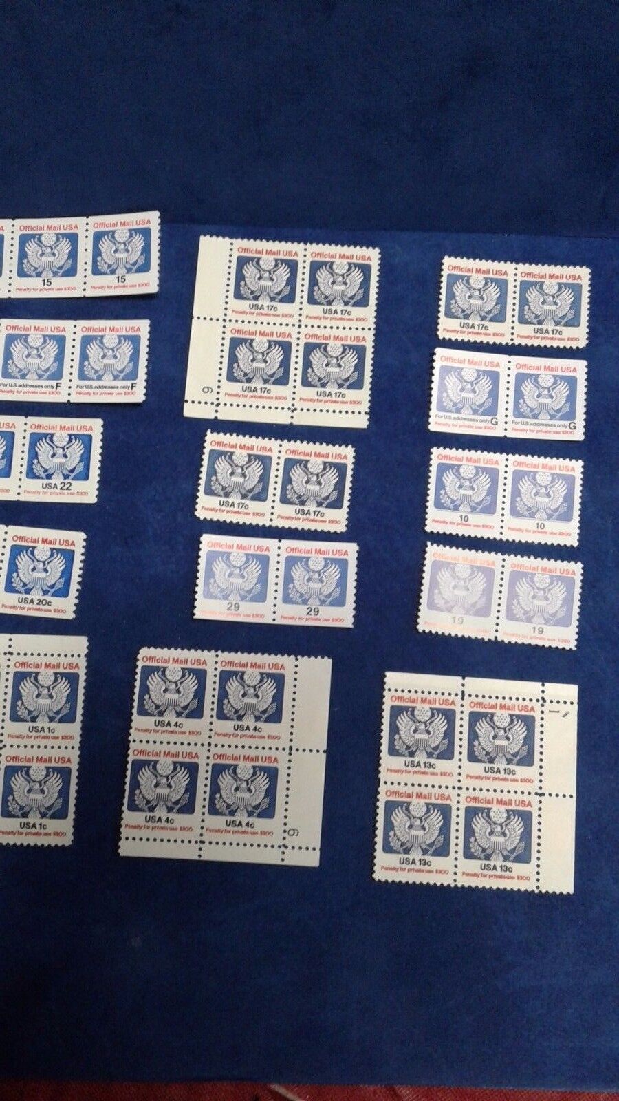 United States Government Stamps Unused lot of 47
