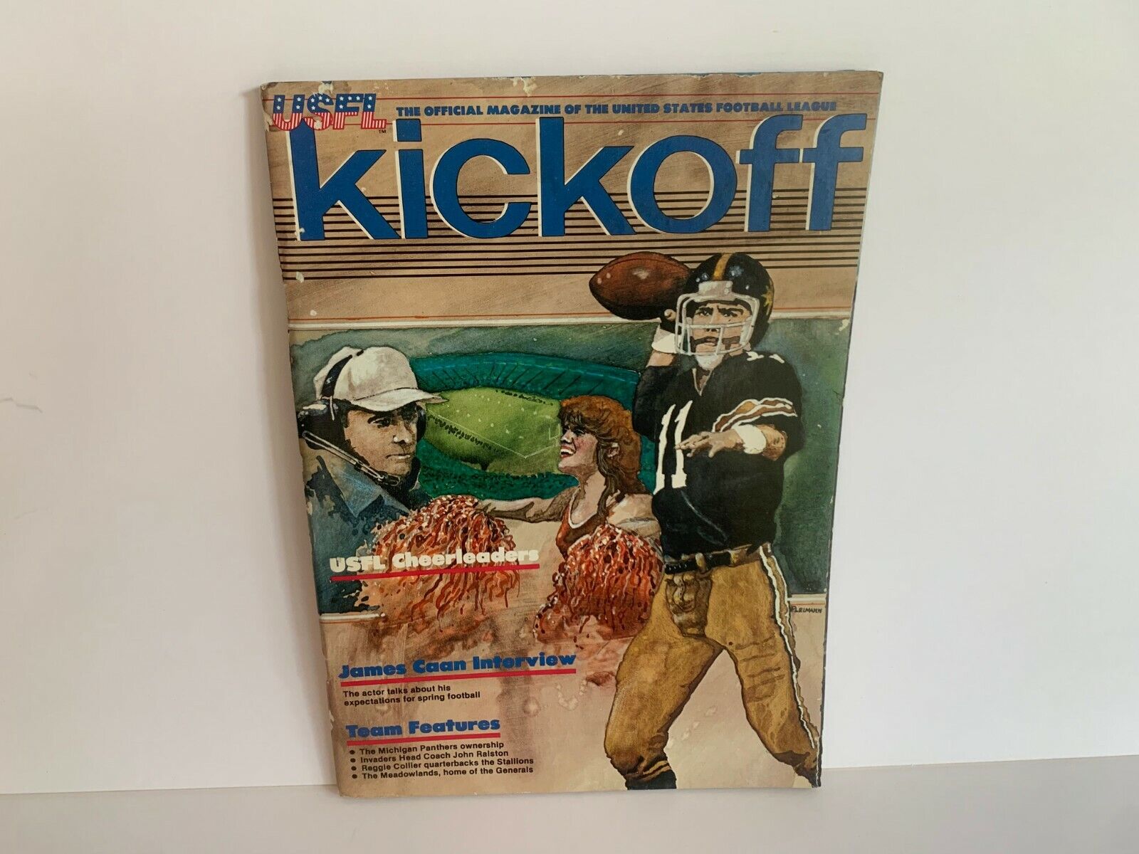 USFL Kickoff Sports Magazine  Bandits vs Blitz 1983 Game Program