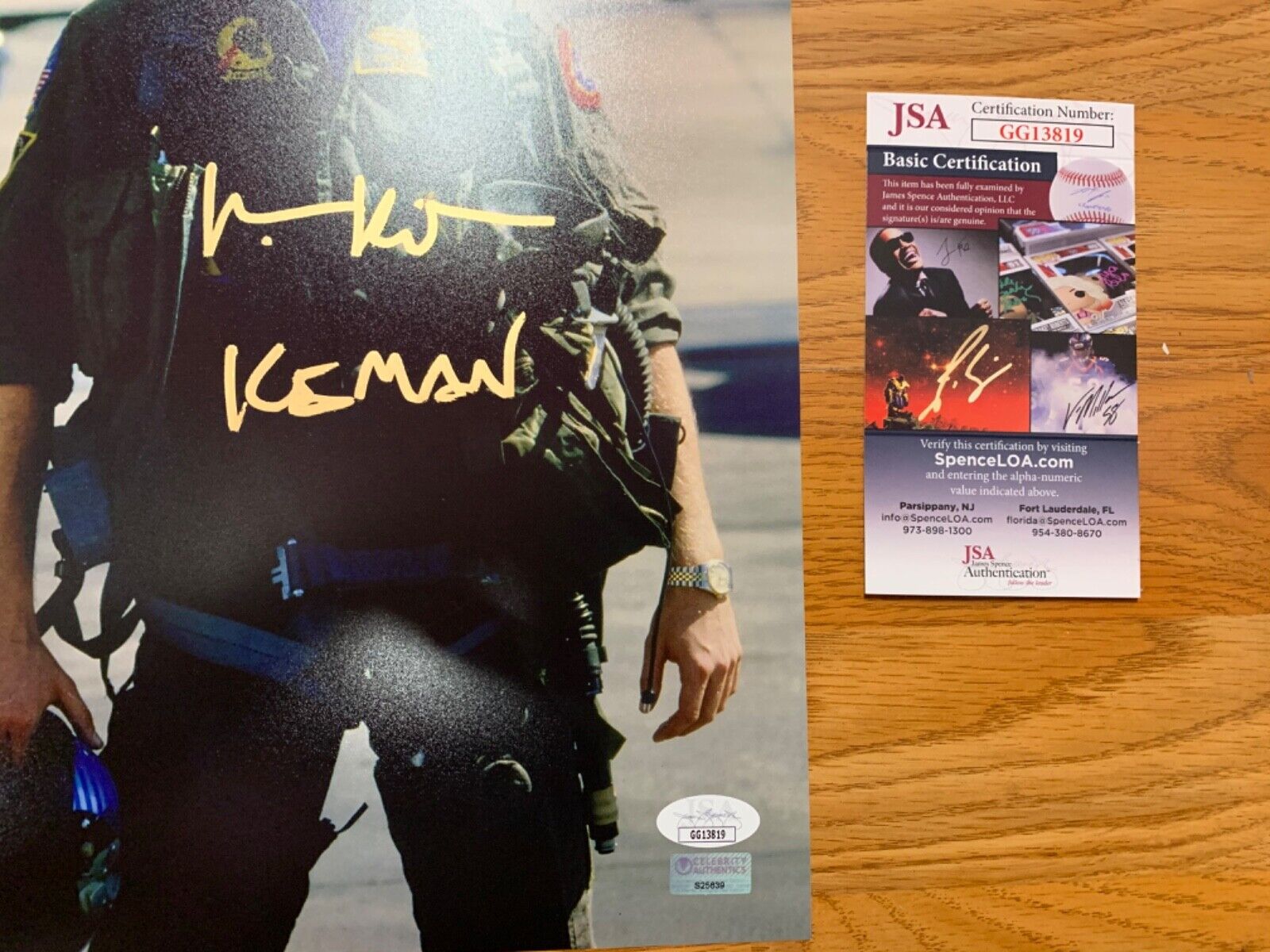 Val Kilmer Iceman From Top Gun Autographed 11x14 Photo JSA Celebrity C