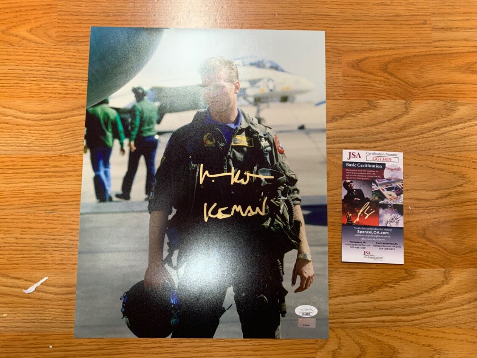 Val Kilmer Iceman From Top Gun Autographed 11x14 Photo JSA Celebrity C