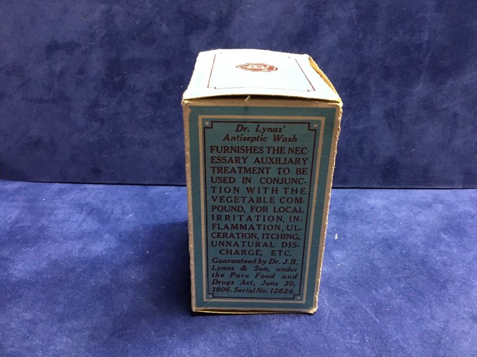 Vintage DR. Lynas' Antiseptic Wash Empty Box