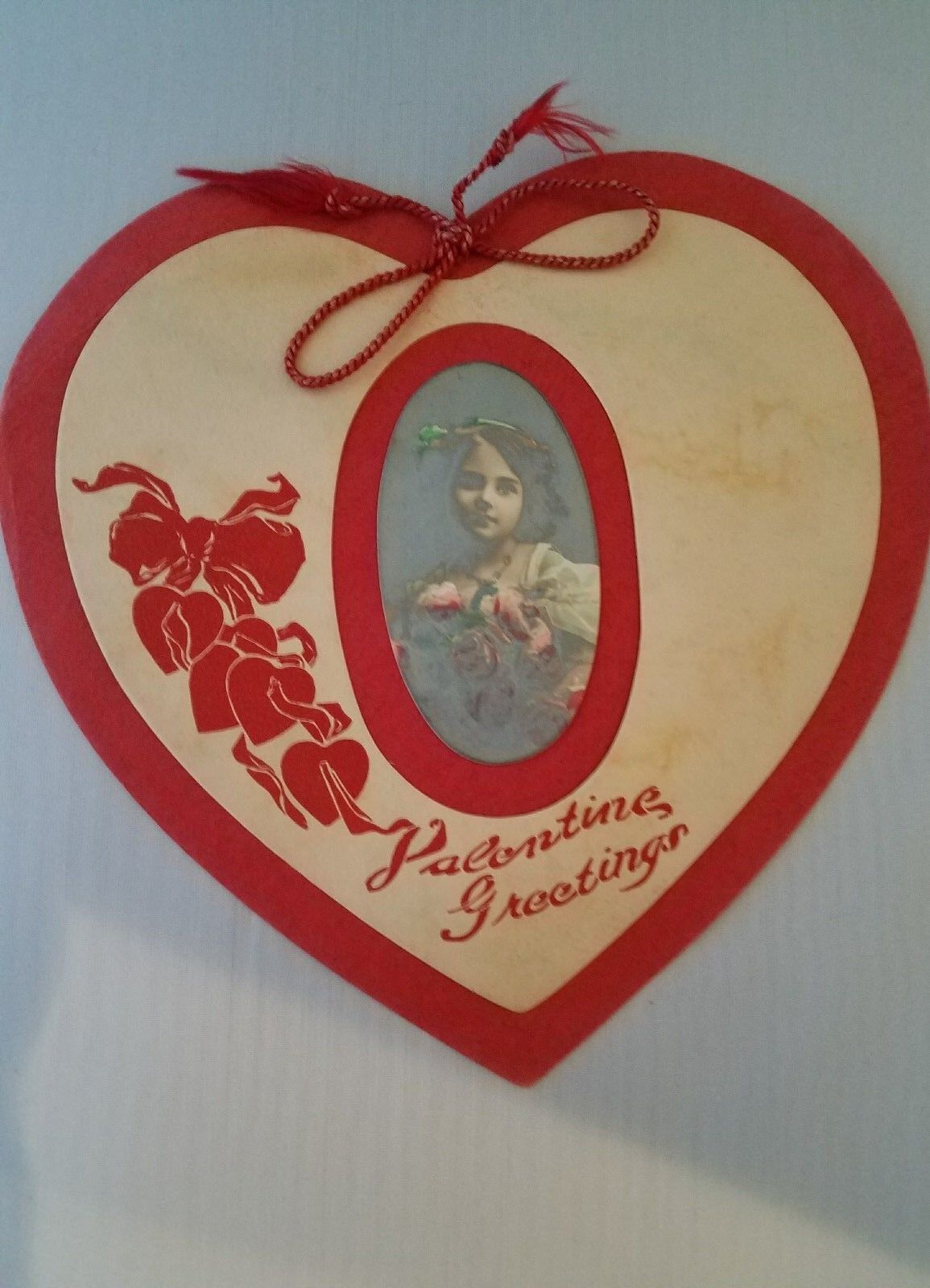 Vintage Heart Shaped Valentine Card with photo