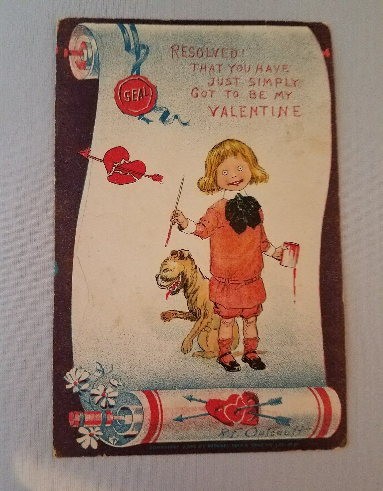 Vintage Valentine's Day Card 'That you have just simply got to be my valentine '