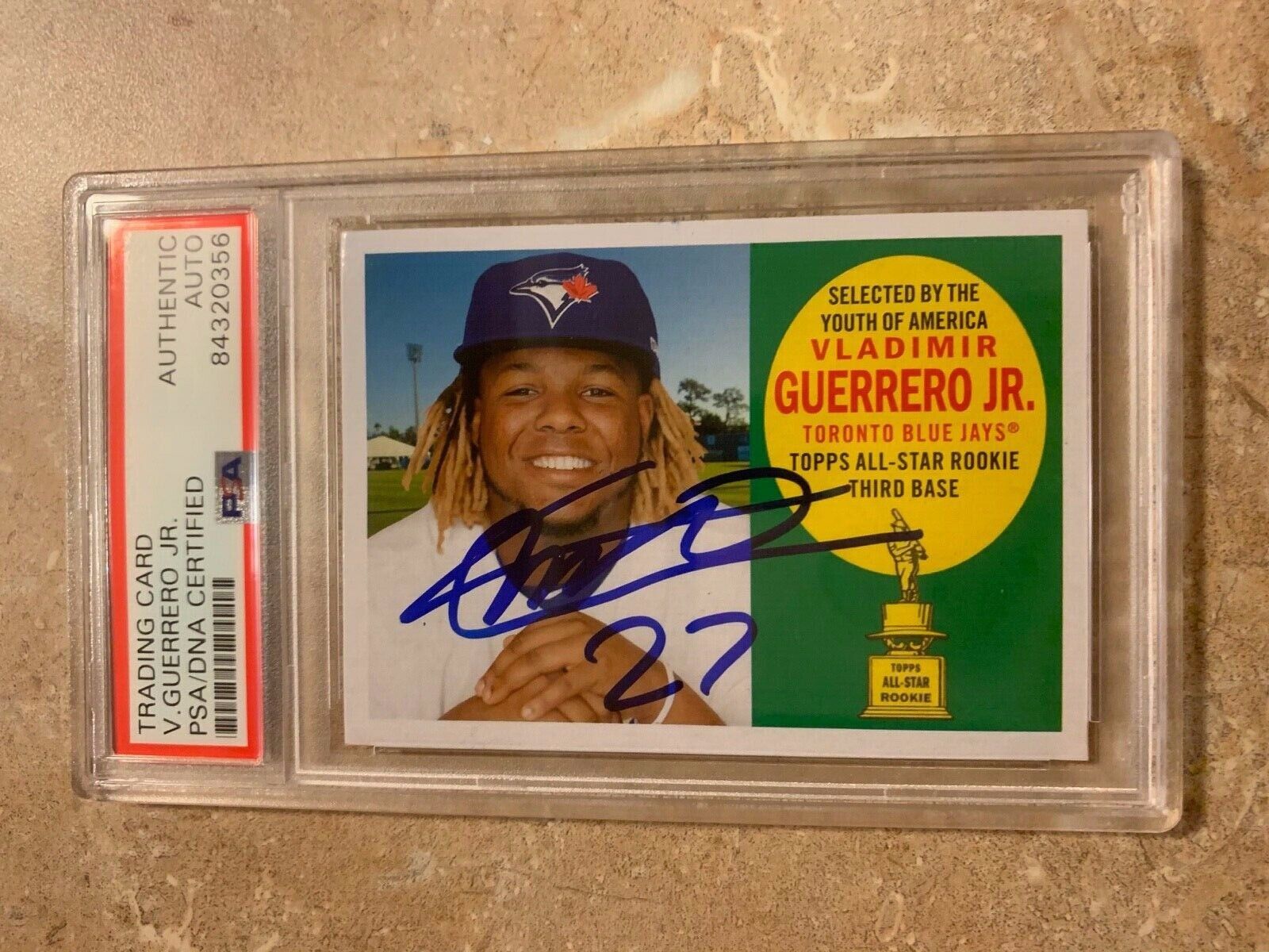Vladimir Guerrero Jr. Autographed 2020 Topps Archives  Baseball Card PSA Slabbed