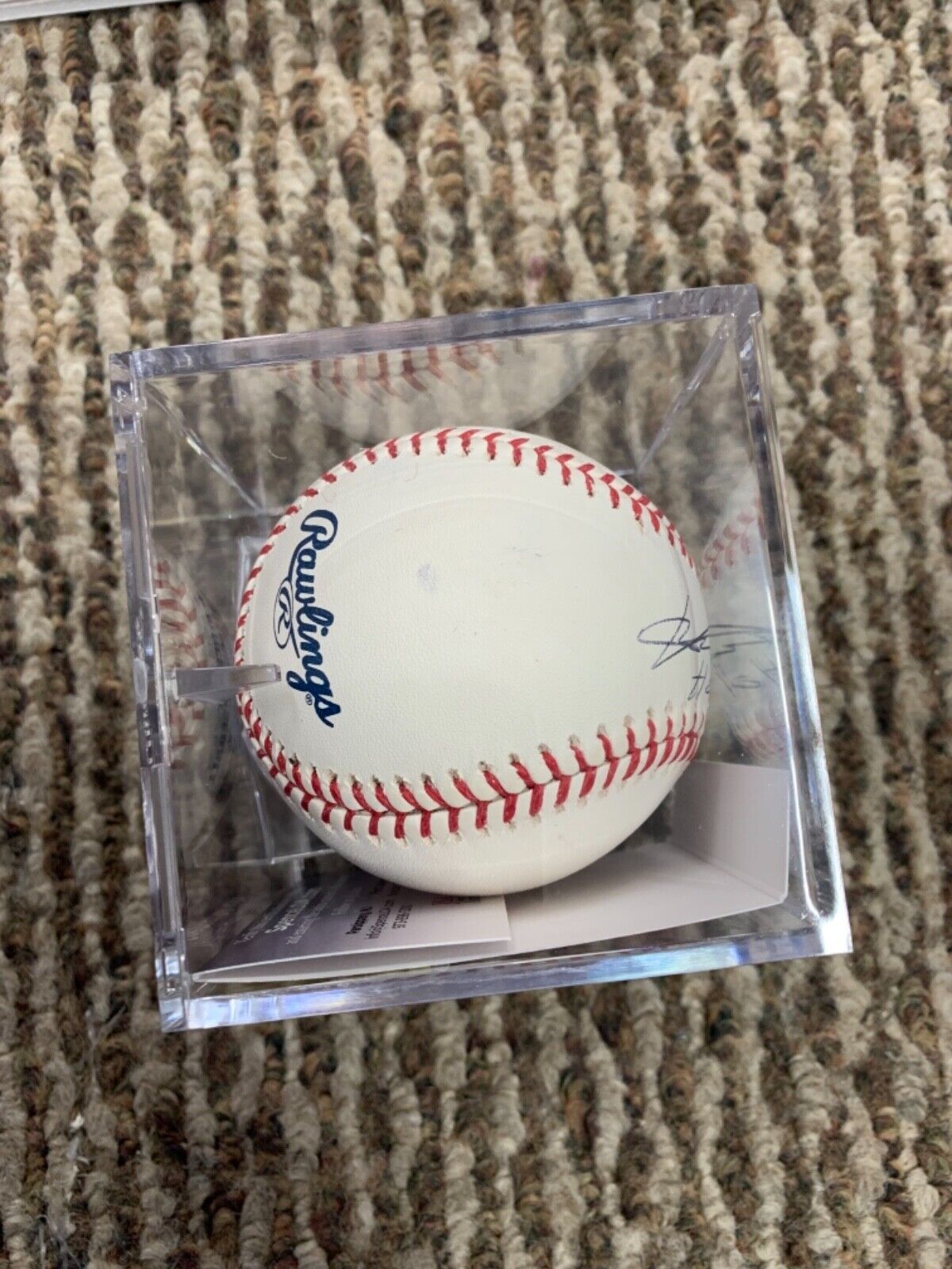 Vladimir Guerrero Senior Autographed Baseball HOF18 W/ JSA COA MM91857