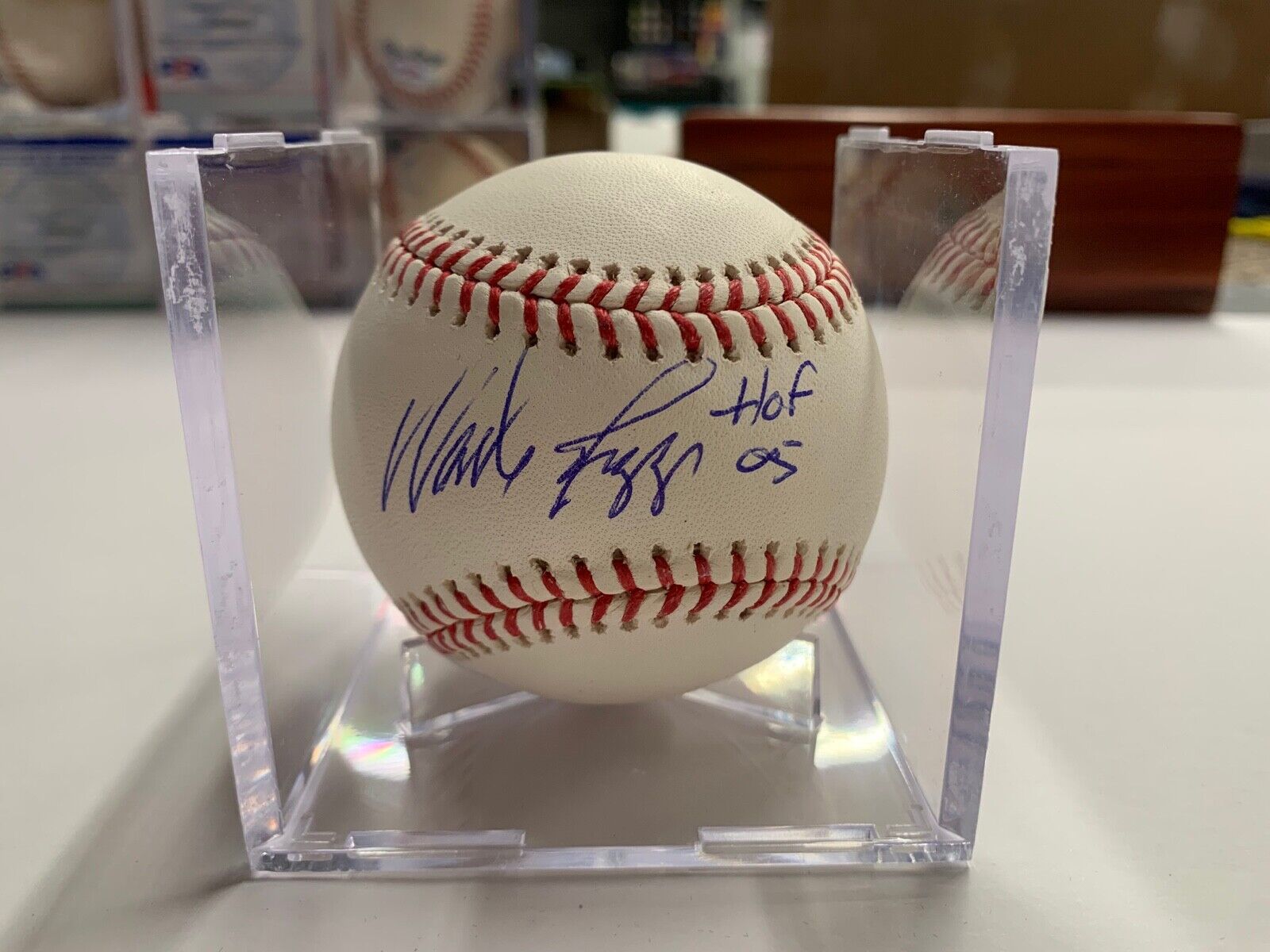 Wade Boggs HOF 05' Autographed Rawlings Baseball in Pen PSA Certified AI63904