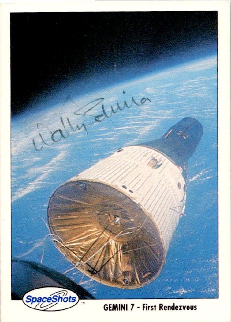 Wally Schirra NASA Astronaut Autographed Card JSA M57438 SpaceShots Gemini 7