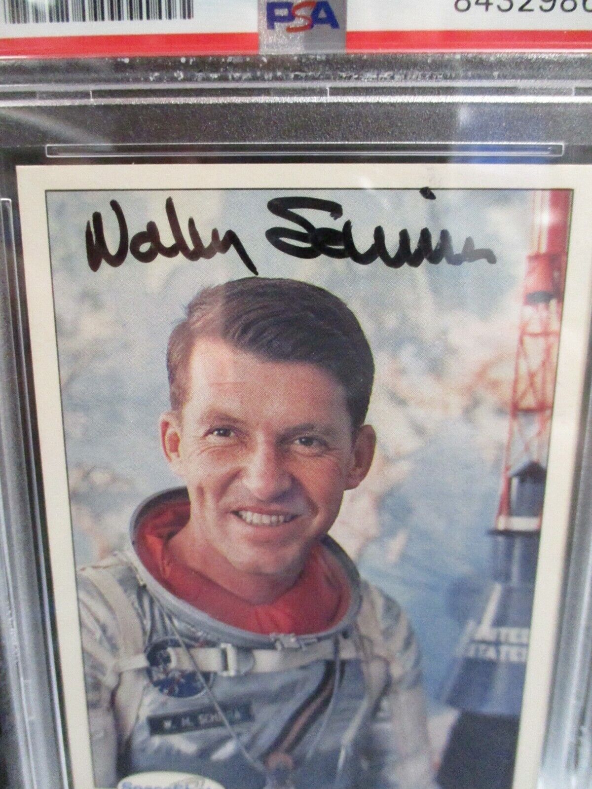 Wally Schirra NASA  Autographed Space Shots Card RARE PSA Slabbed 84329869
