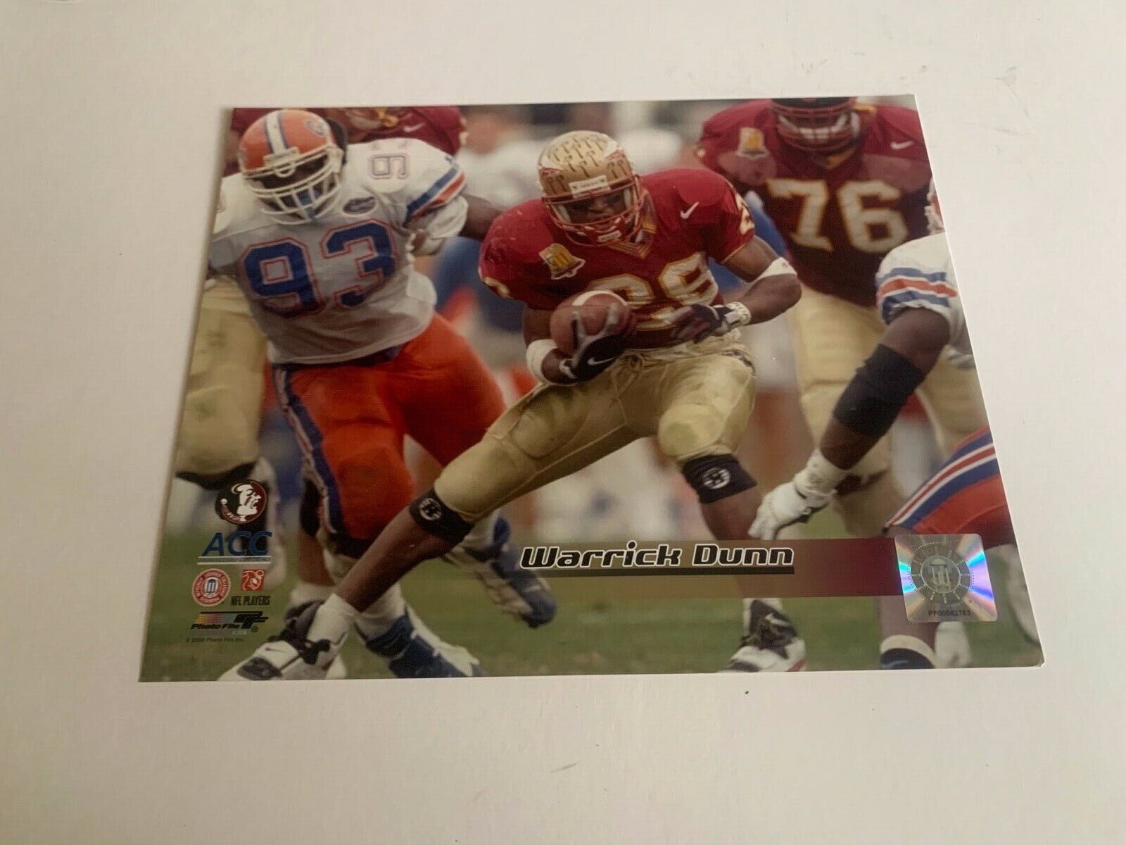 Warrick Dunn Florida State Seminoles 8x10 Color Photo with NFL Hologram