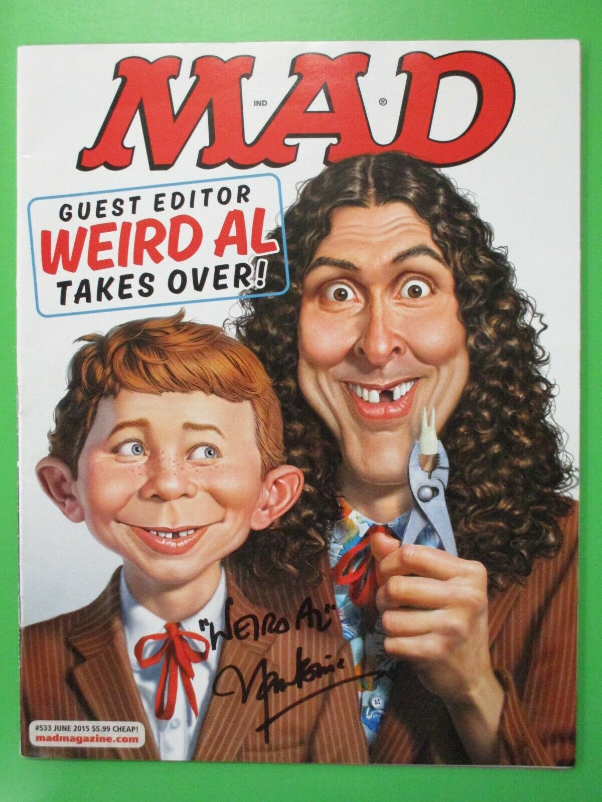 Weird Al Yankovic MAD Magazine Signed Autographed Color JSA
