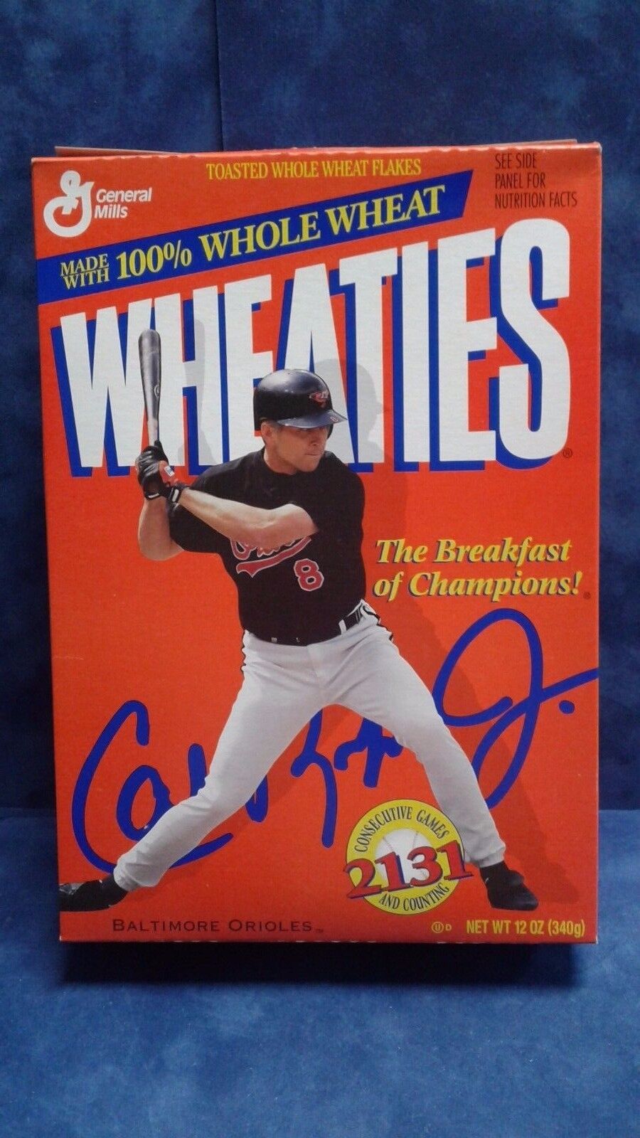 Wheaties Cal Ripken Jr 8 Cereal Box Baltimore Orioles 2131 Consecutive Games