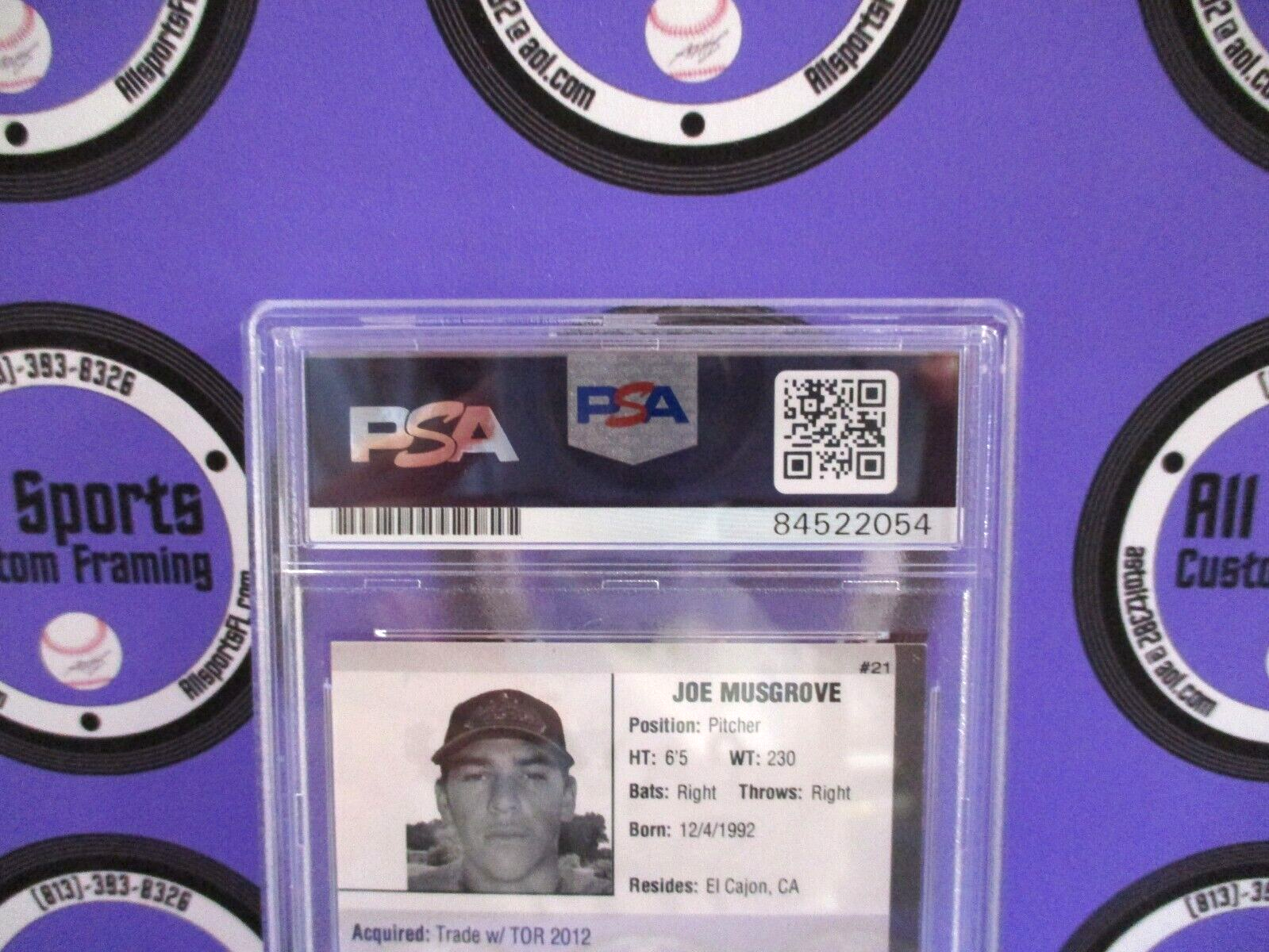 Joe Musgrove Greenville Astros Choice Card PSA Slabbed Certified 84522054