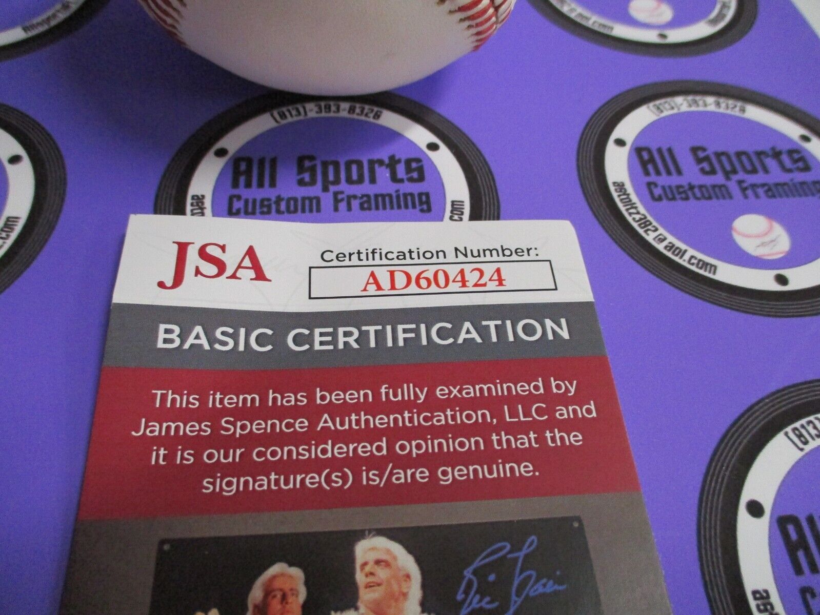 Jose Canseco Oakland Athletics Autographed Baseball JSA #AD60424