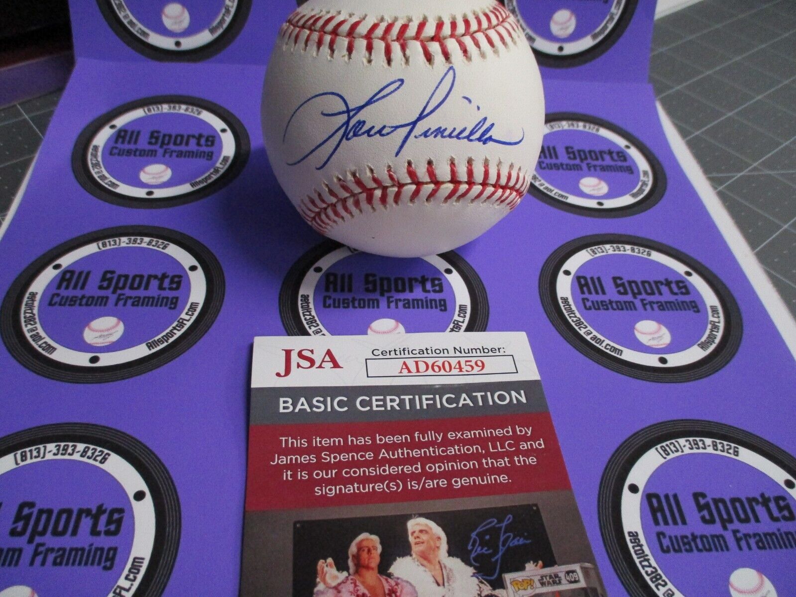 Lou Piniella Autographed Baseball New York Yankees JSA #AD60459 NICE clean ball