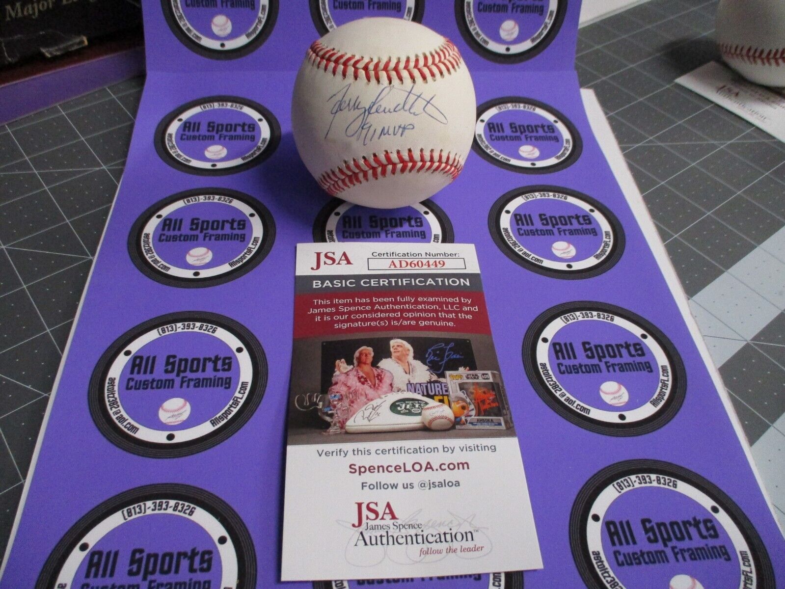 Terry Pendleton Atlanta Braves Autographed Baseball JSA #AD604491 1991 MVP Ins