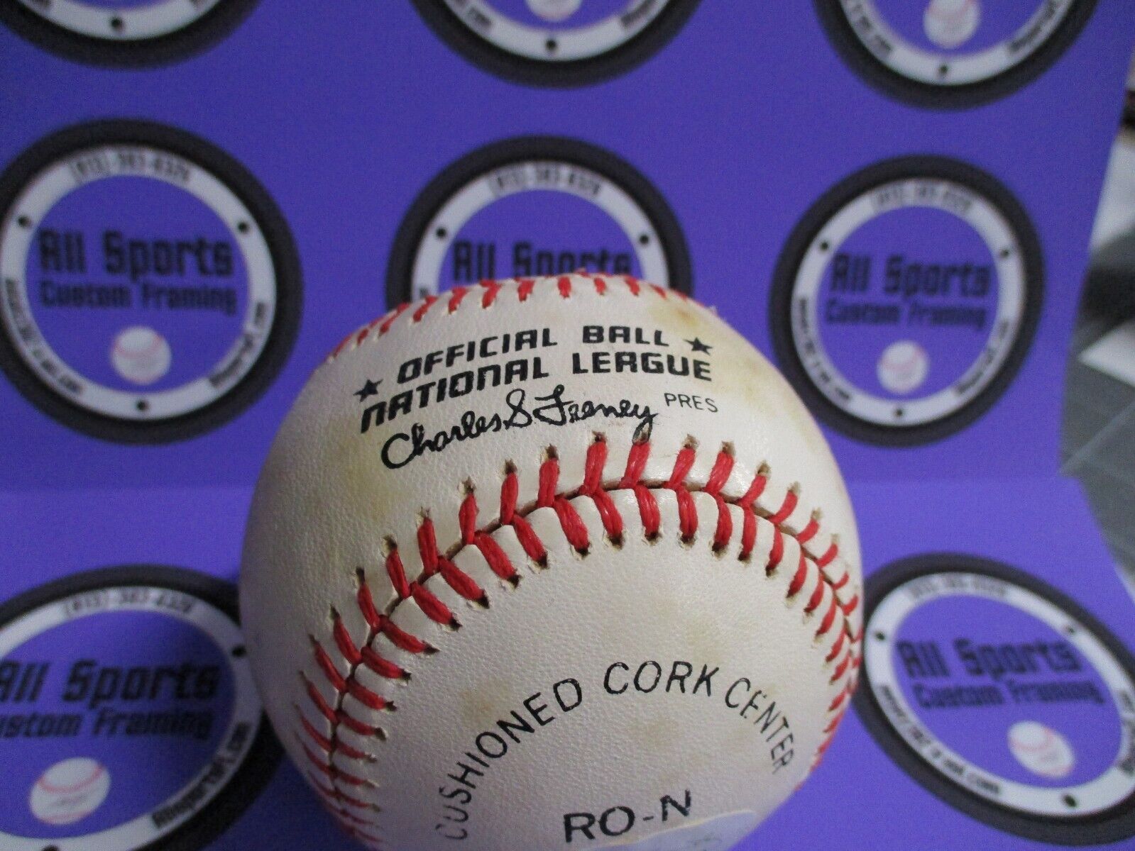 Warren Spahn Lew Burdette Autographed Baseball JSA #AD60450 Feeney Ball