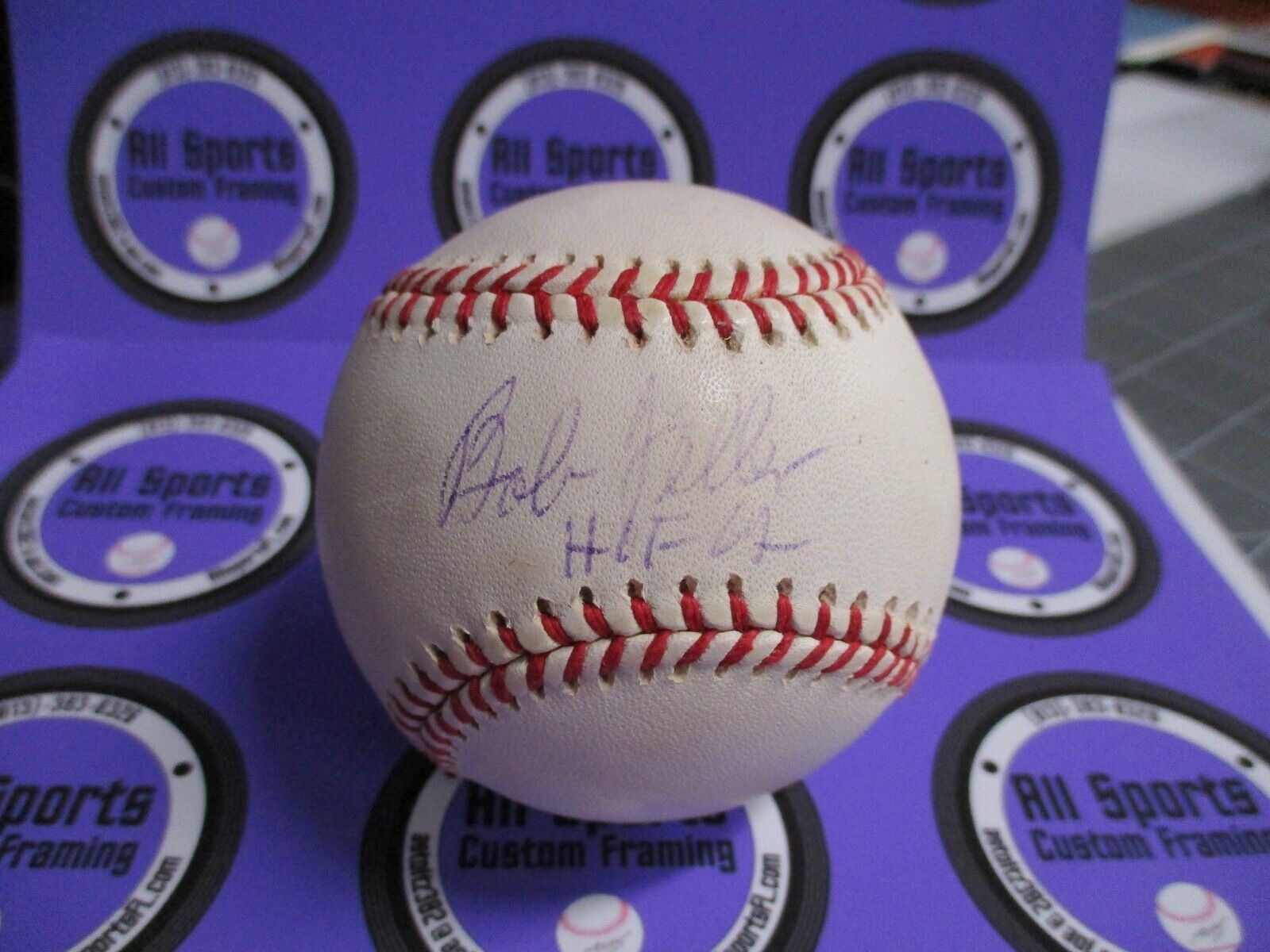 Bob Feller Cleveland Indians Autographed Baseball JSA #AD60448 HOF 62 Light Sig