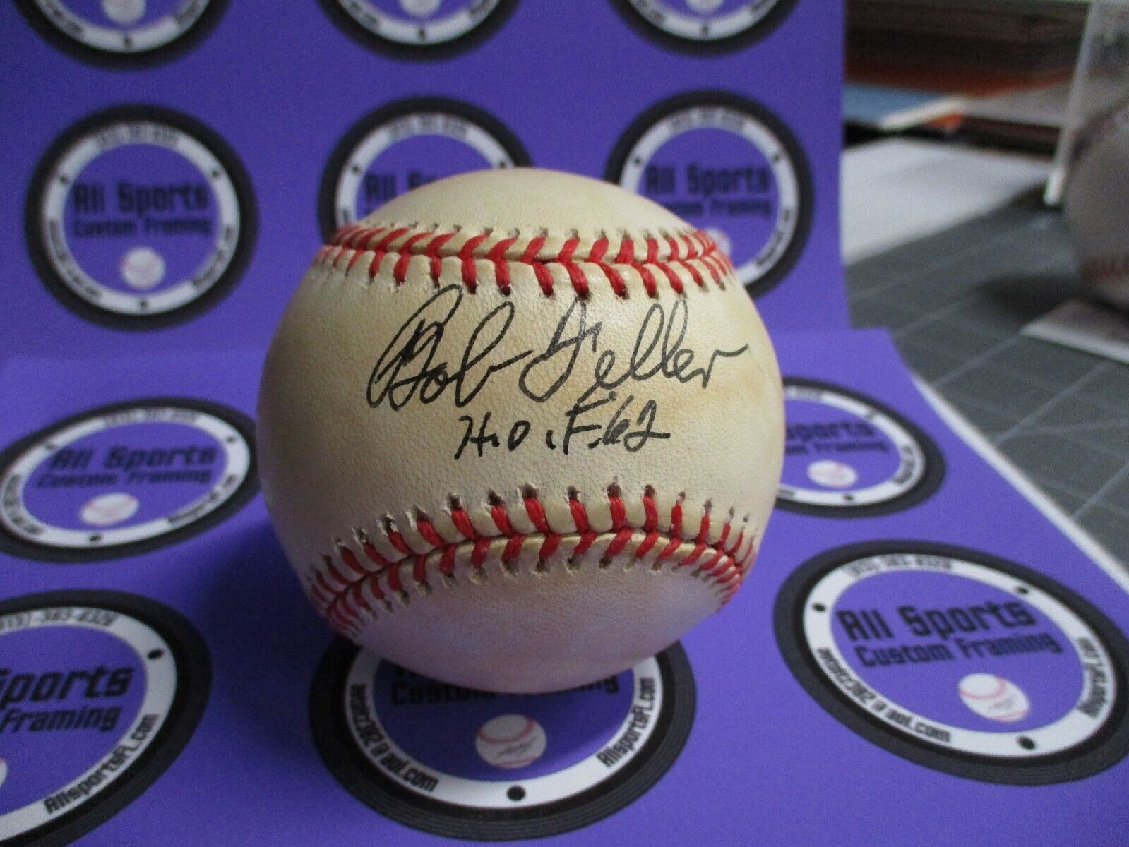 Bob Feller Cleveland Indians Autographed Baseball JSA #AD60447 HOF 1962