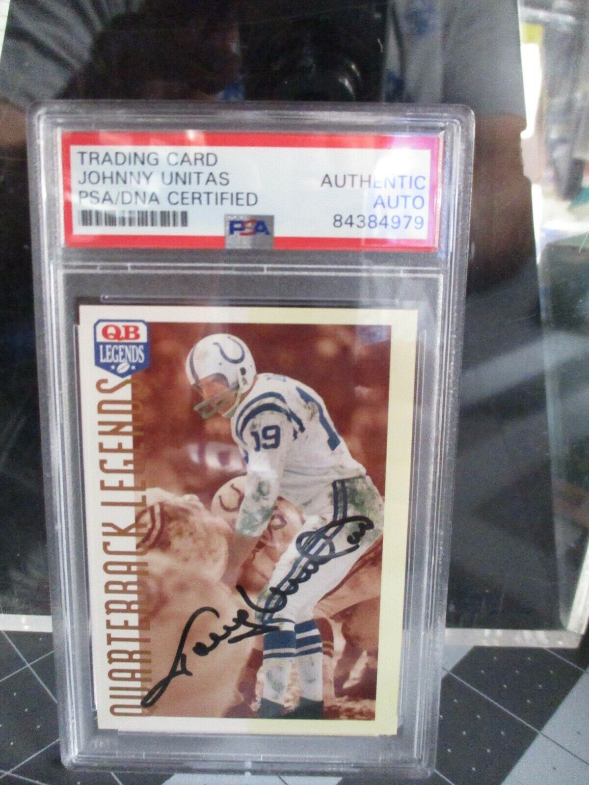 1991 Quarterback Legends Johnny Unitas Autographed Card PSA