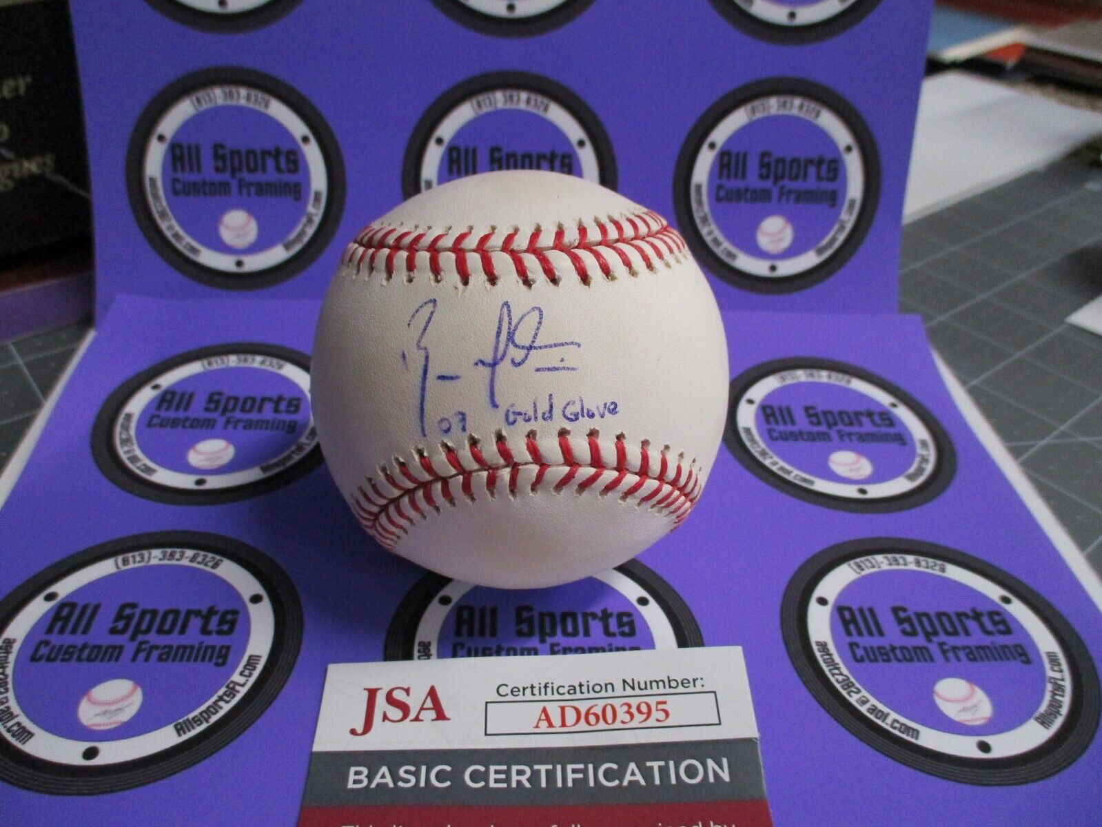 Russell Martin Autographed Baseball Authenticated by JSA #AD60395 07 Gold Glove