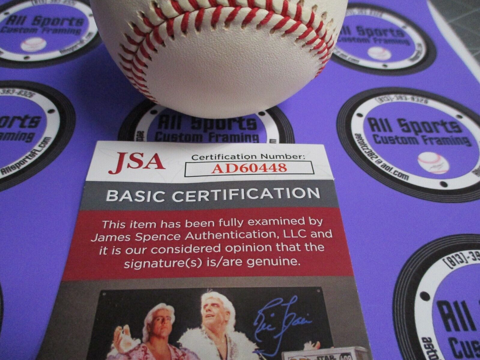 Bob Feller Cleveland Indians Autographed Baseball JSA #AD60448 HOF 62 Light Sig